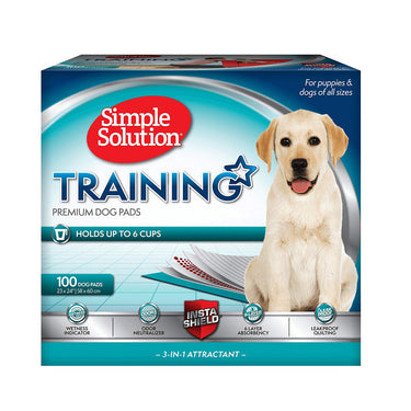 Simple Solution Premium Dog and Puppy Training Pads – Pack of 100 (Slightly damaged Master Carton)